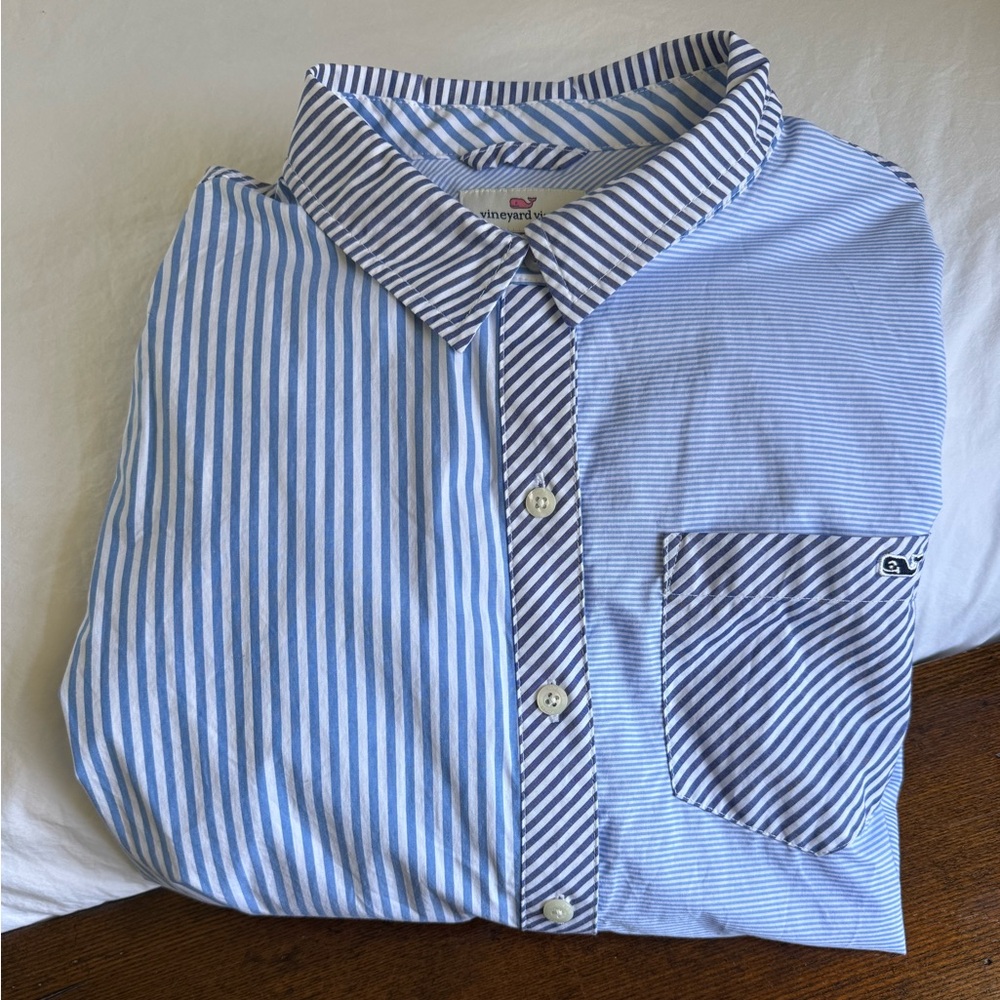Vineyard Vines Striped Mix Button Down